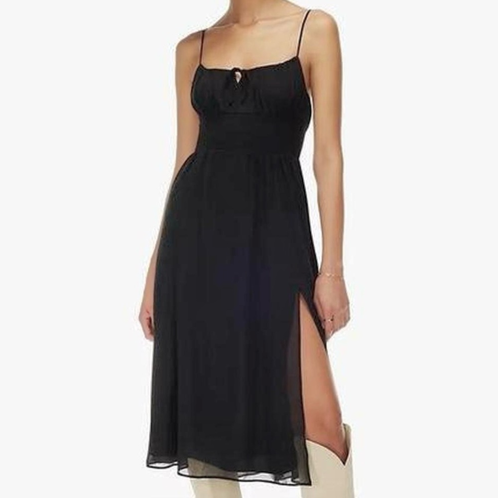 Aritzia Wilfred Black Midi Dress